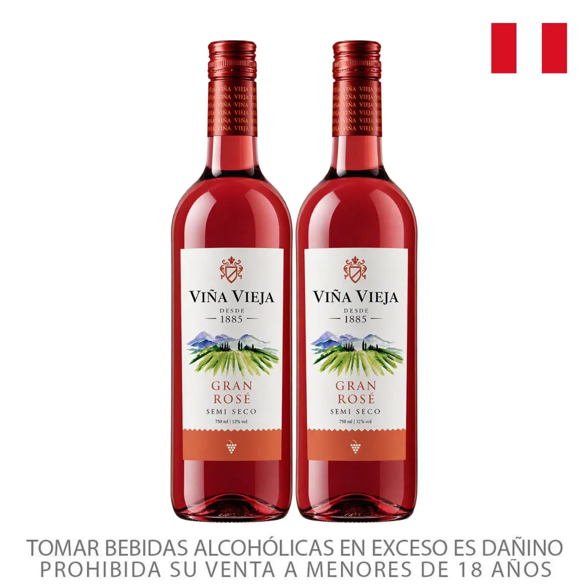 VINA VIEJA - Vino Viña Vieja Rosé Pack 2 Botellas 750 mL