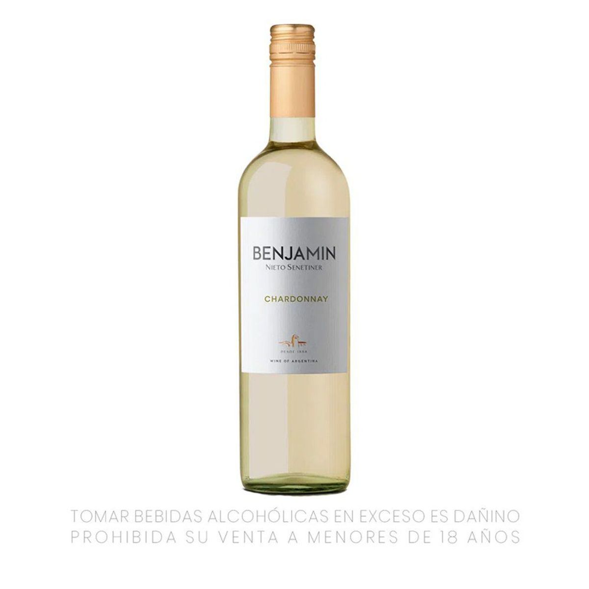 NIETO SENETINER - Vino Benjamin Nieto Senetiner Chardonnay Botella 750 mL