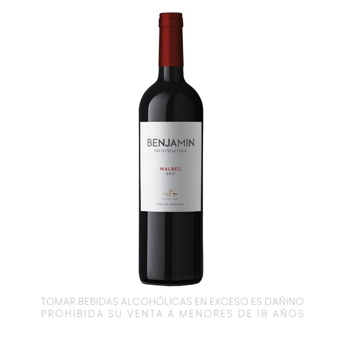 NIETO SENETINER - Vino Benjamin Nieto Senetiner Malbec Botella 750 mL