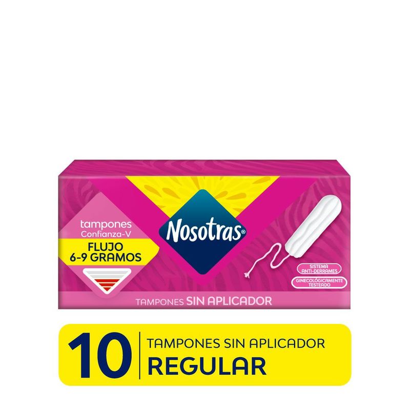 NOSOTRAS - Tampón Nosotras Regular Sin Aplicador Caja 10 Und