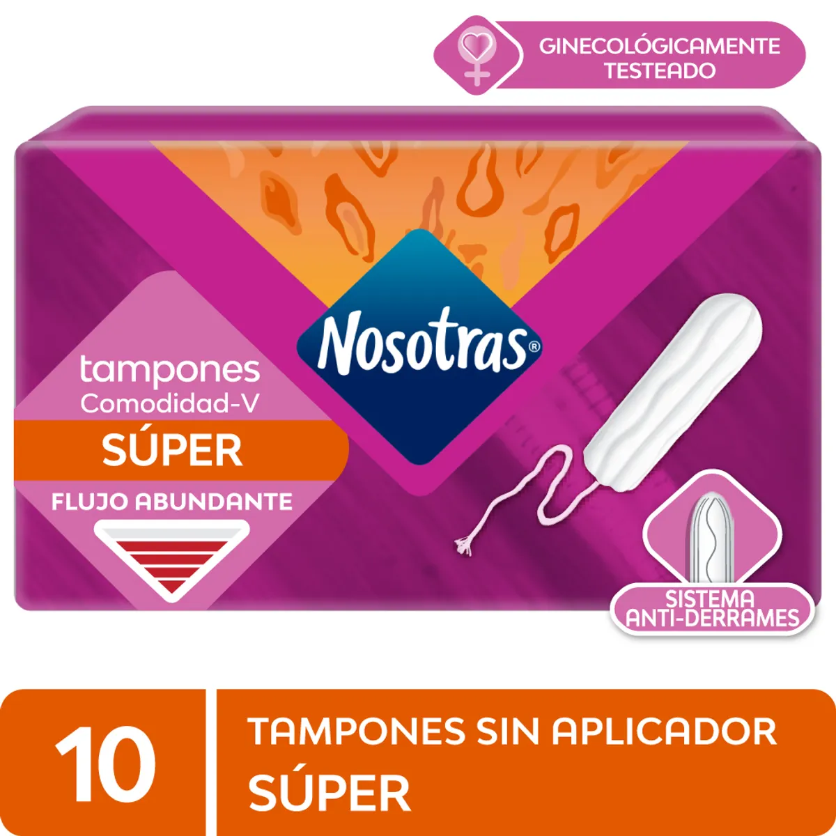 NOSOTRAS - Tampón Nosotras Súper Sin Aplicador Caja 10 Und