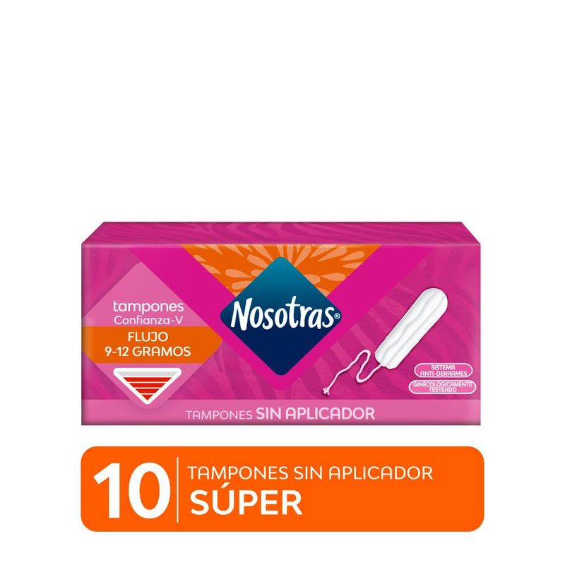 NOSOTRAS - Tampón Nosotras Súper Sin Aplicador Caja 10 Und