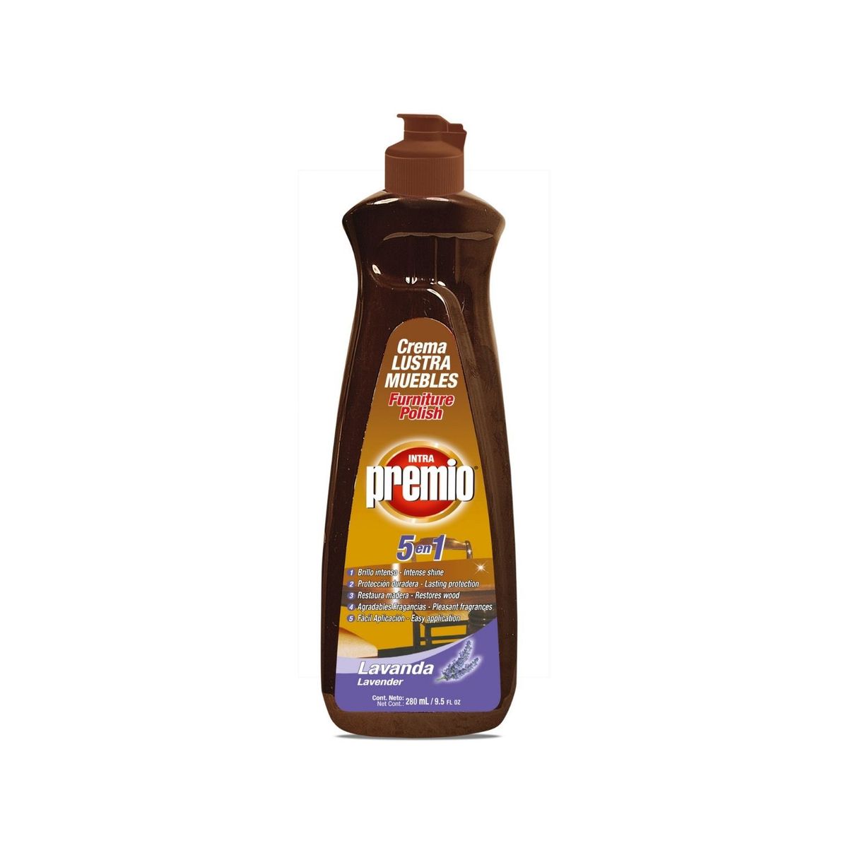 PREMIO - Crema Lustra Muebles Premio Lavanda Envase 300 mL