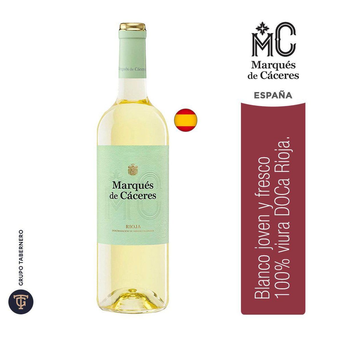 MARQUES DE CACERES - Vino Blanco Marqués de Cáceres Viura Botella 750 mL