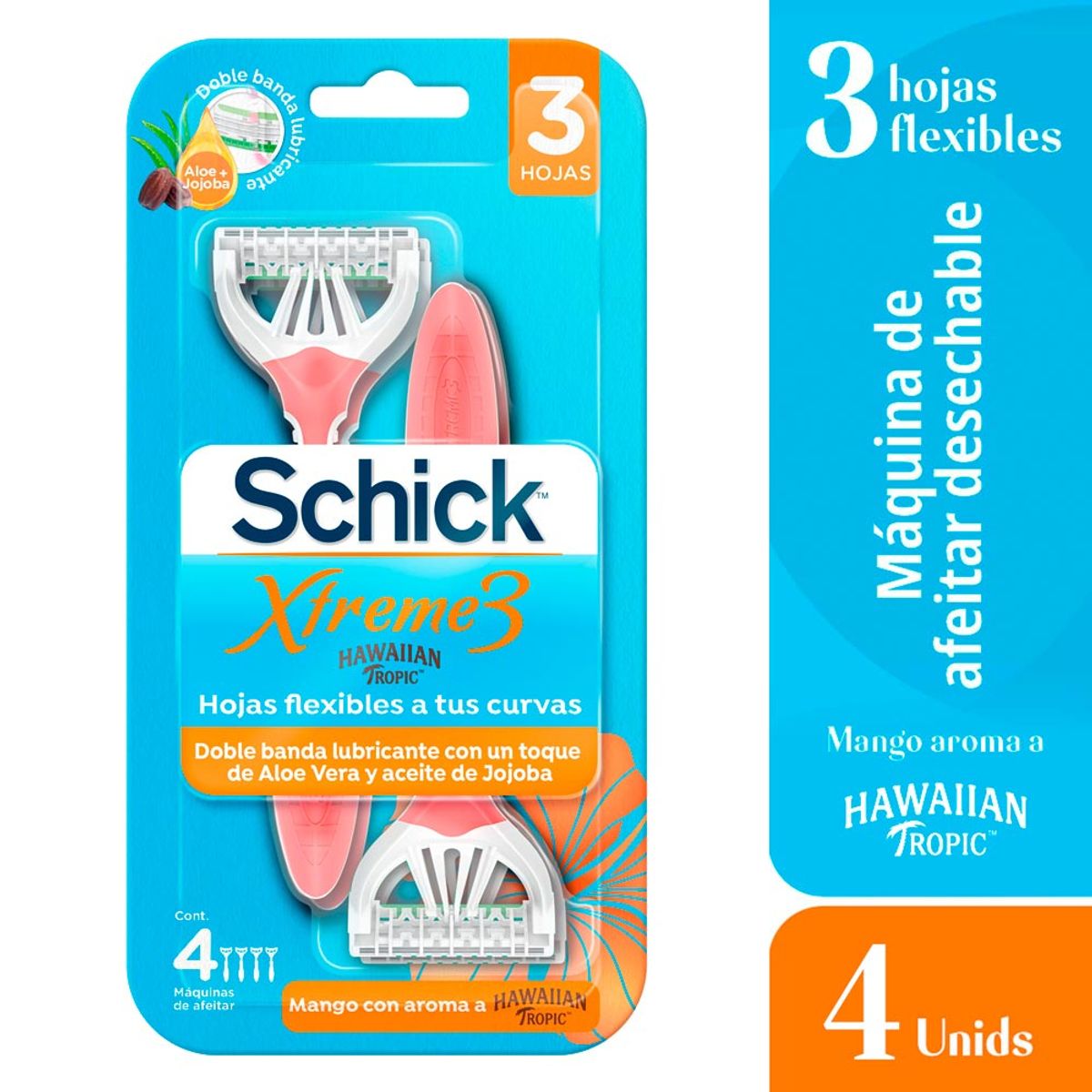 SCHICK - Máquina de Afeitar Schick Extreme 3 Piel Delicada Empaque 1 Und