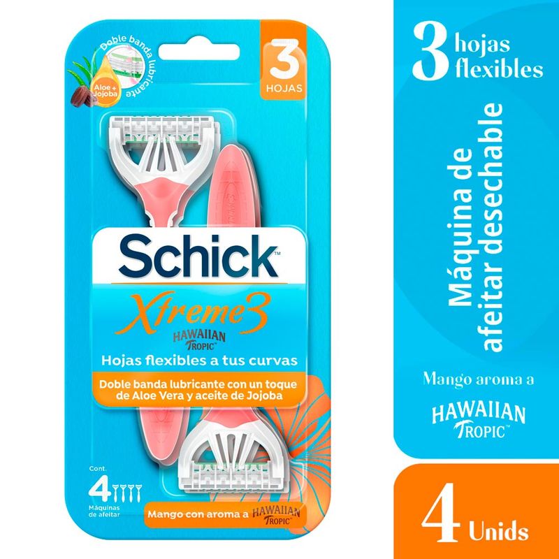 SCHICK - Máquina de Afeitar Xtreme 3 Hawaiian Tropic Unidad