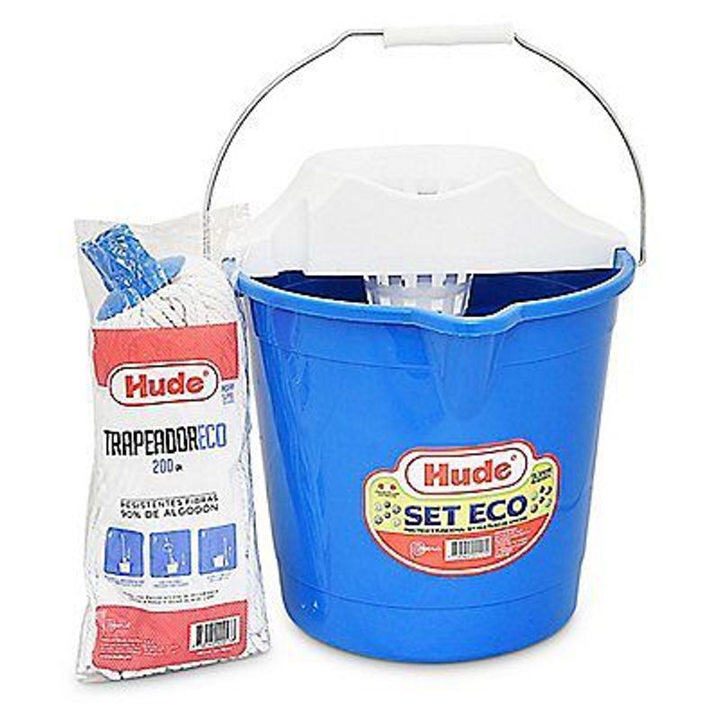 HUDE - Set Limpieza Hude Económico Balde Y Trapeador