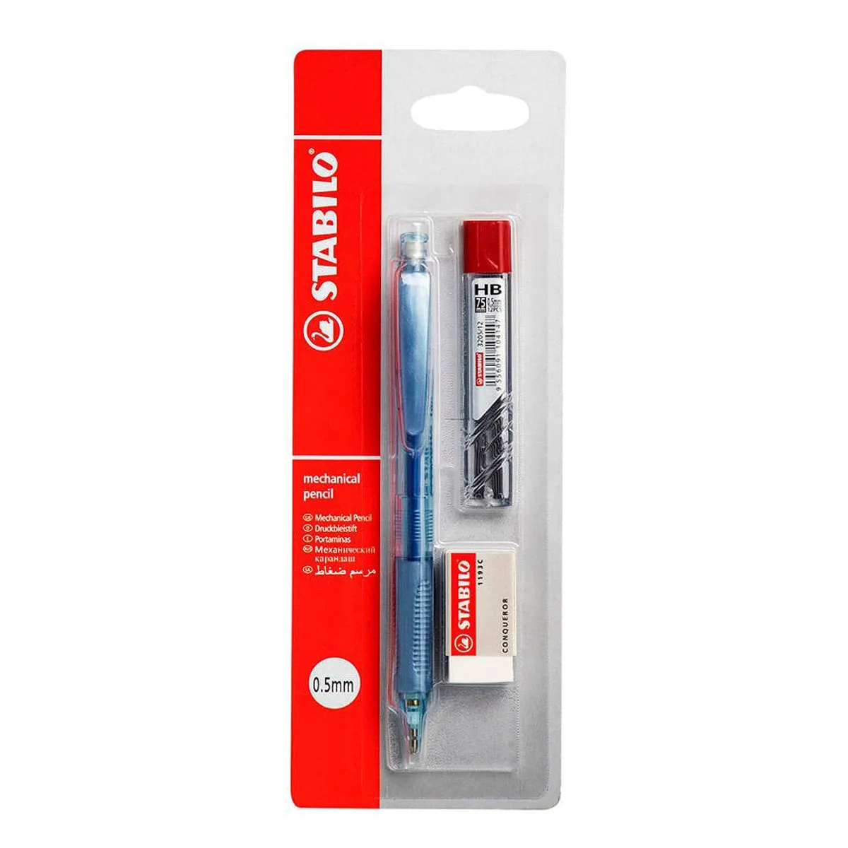 STABILO - Portaminas Stabilo + Repuesto + Borrador