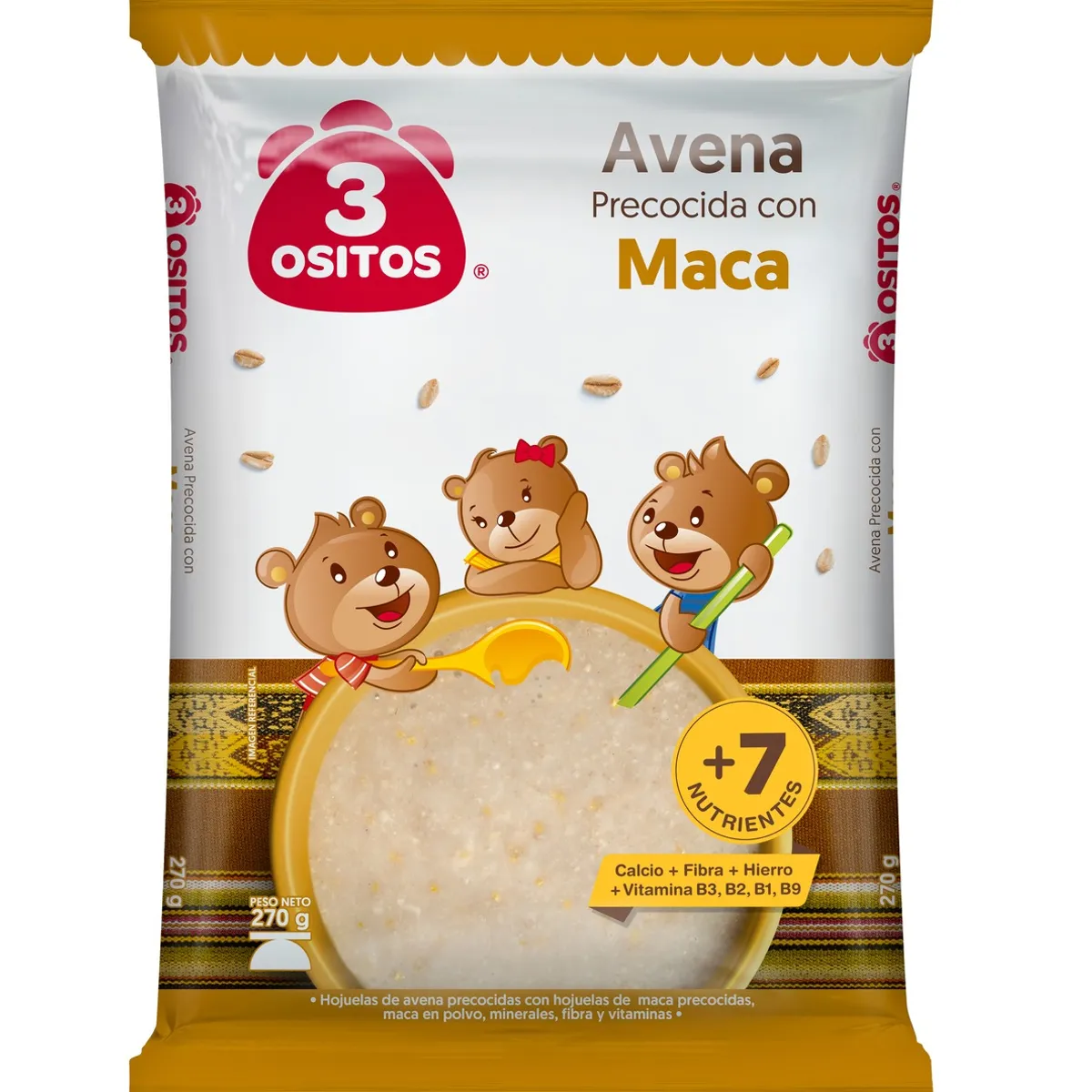 3 OSITOS - Avena con Maca 3 Ositos Bolsa 270 g