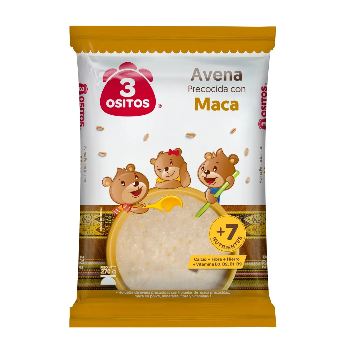 3 OSITOS - Avena con Maca 3 Ositos Bolsa 270 g