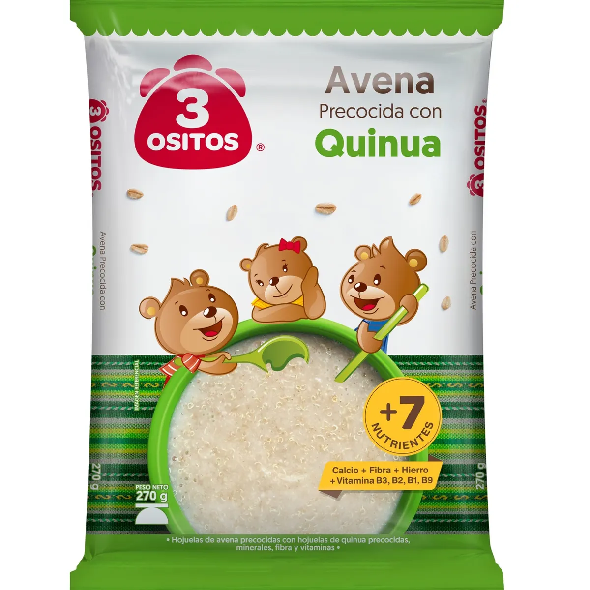 3 OSITOS - Avena con Quinua 3 Ositos Bolsa 270 g