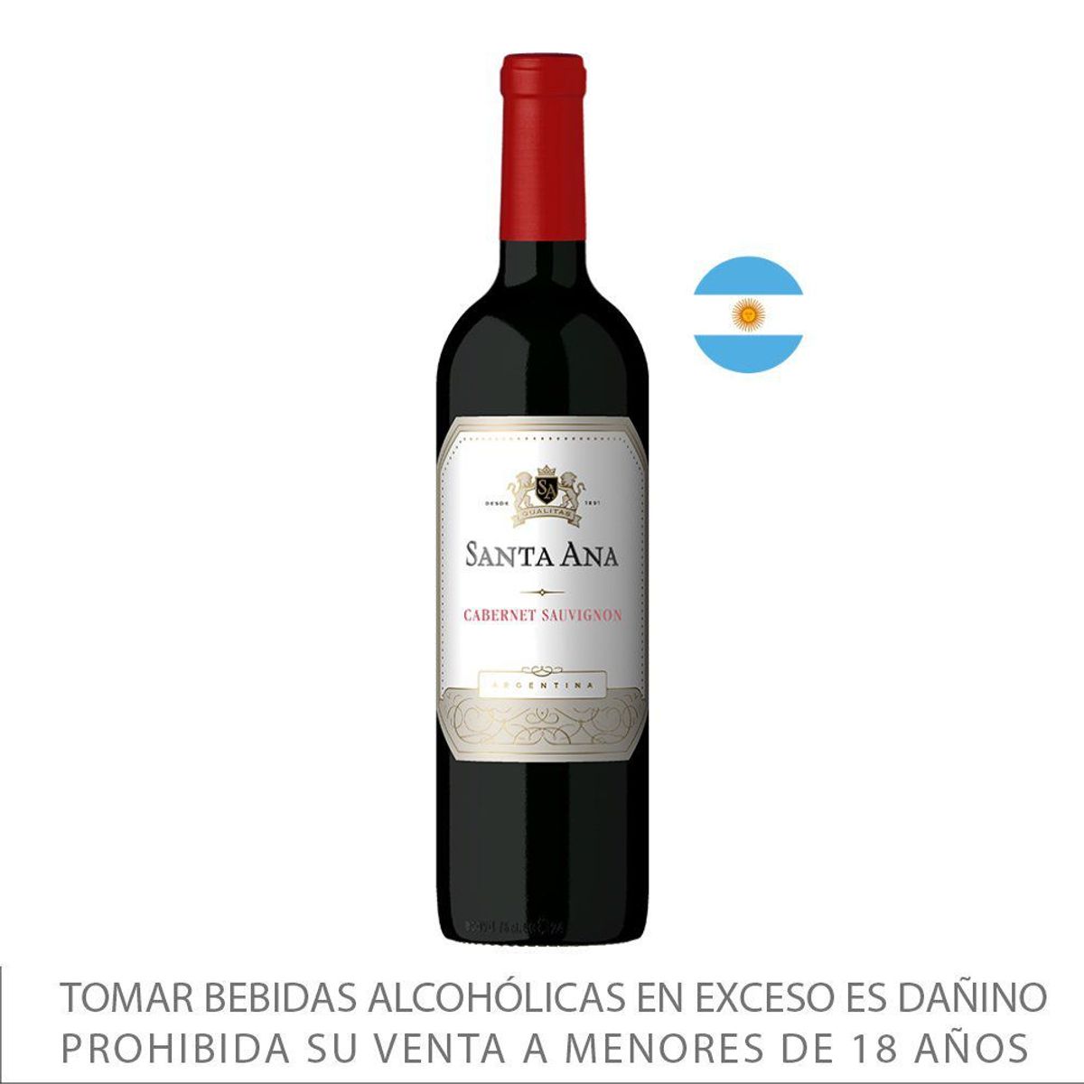 SANTA ANA - Vino Tinto Santa Ana Cabernet Sauvignon Botella 750 mL