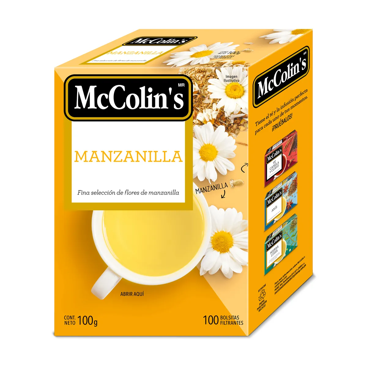 MC COLINS - Infusión Manzanilla McColins Caja 100 Sobres