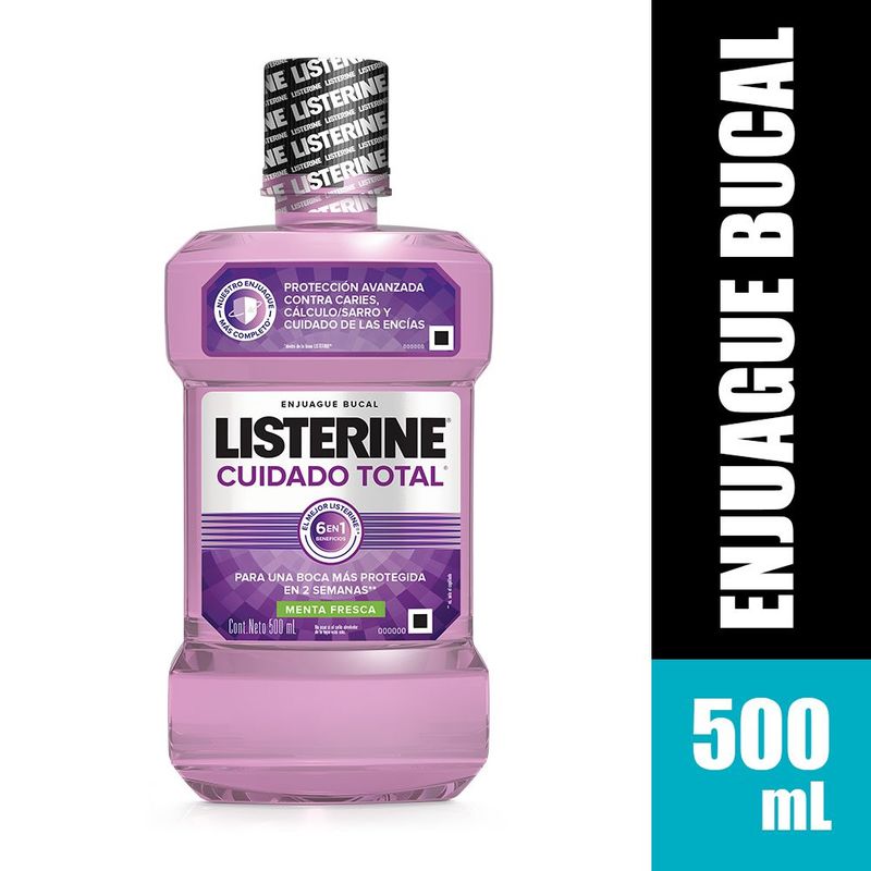 LISTERINE - Enjuage Bucal Listerine Cuidado Total Envase 500 mL