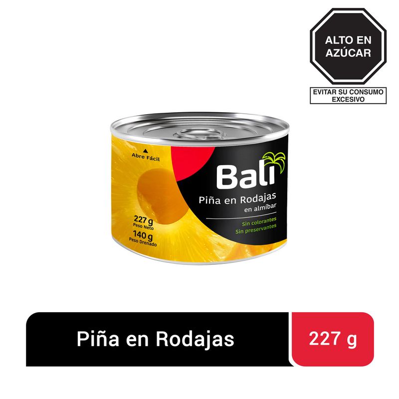 BALI - Piña en Rodajas Bali Lata 227 g