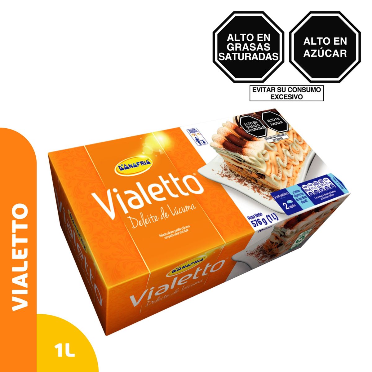 DONOFRIO - Helado Donofrio Vialetto Vainilla Lúcuma Caja 1 L