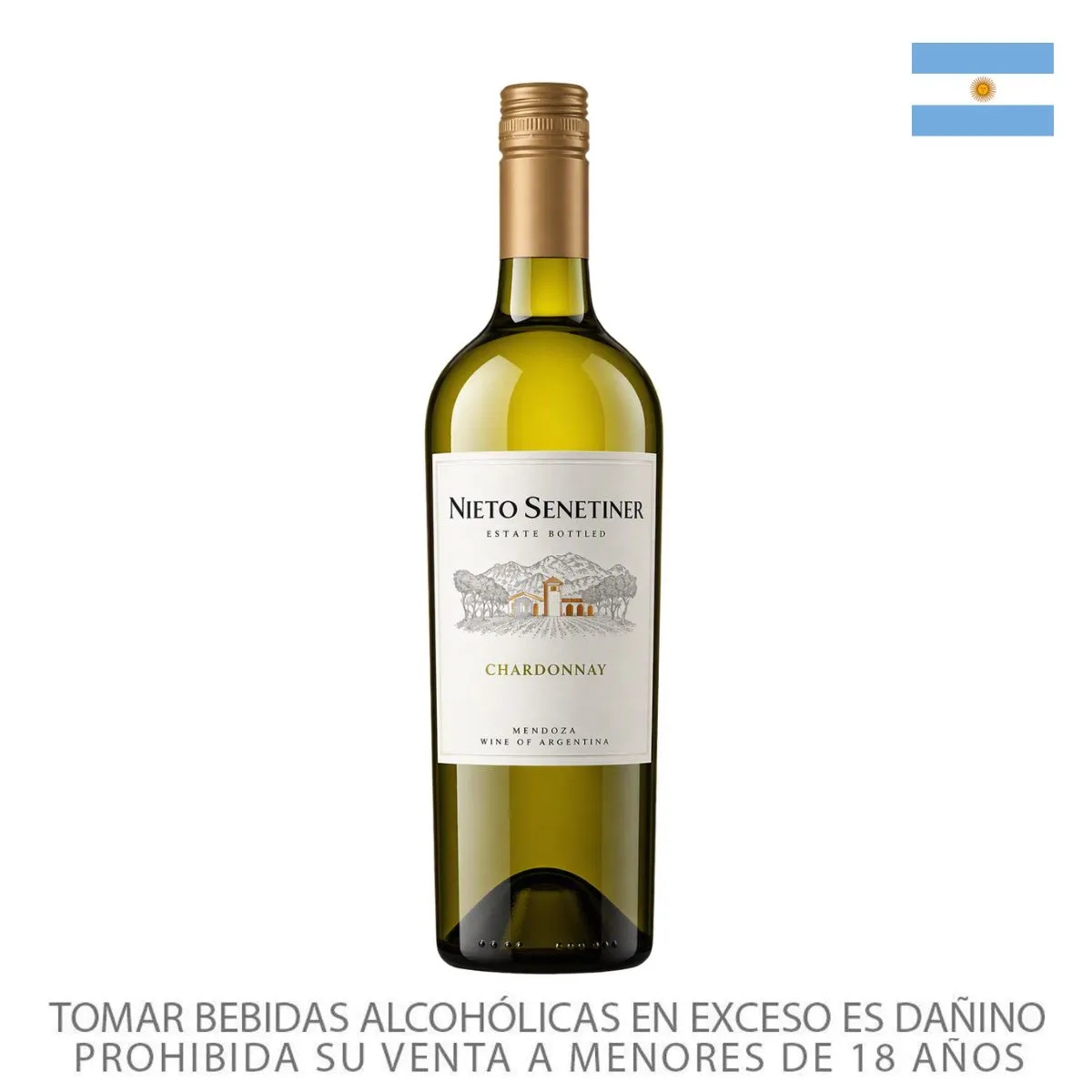 NIETO SENETINER - Vino Blanco Nieto Senetiner Estate Chardonnay Botella 750 mL