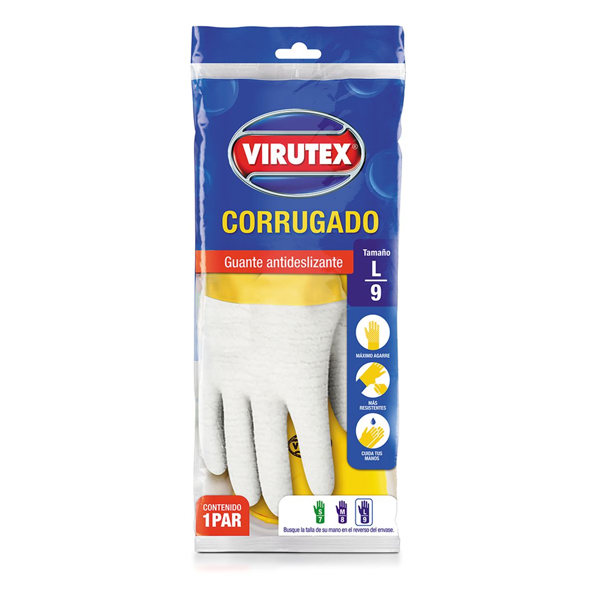 VIRUTEX - Guantes Virutex Corrugado Clásico Talla L