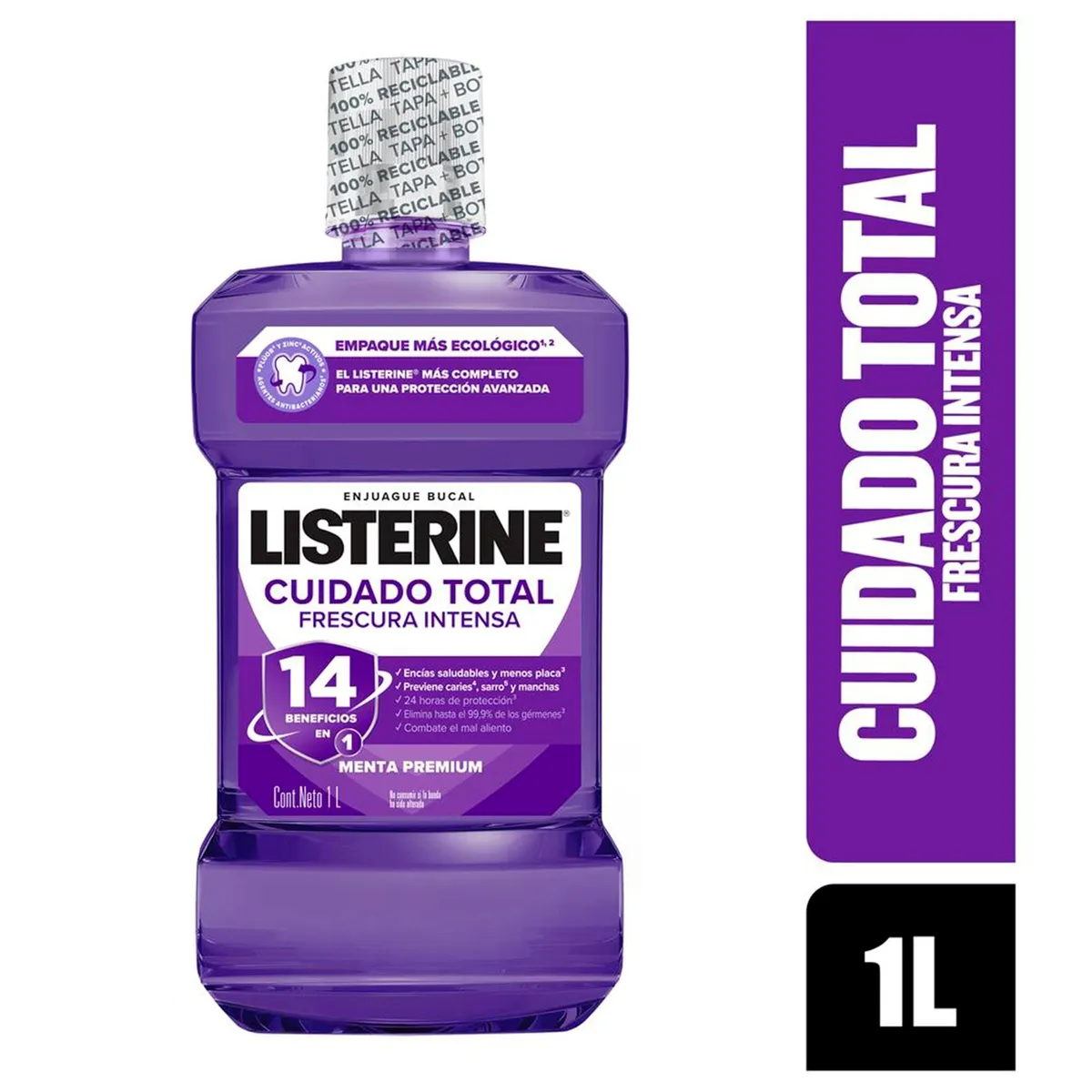 LISTERINE - Enjuague Bucal Listerine Cuidado Total Botella 1 L