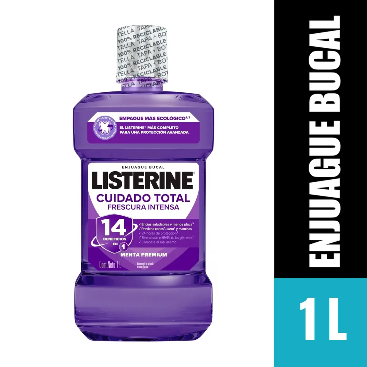 LISTERINE - Enjuague Bucal Listerine Cuidado Total Botella 1 L