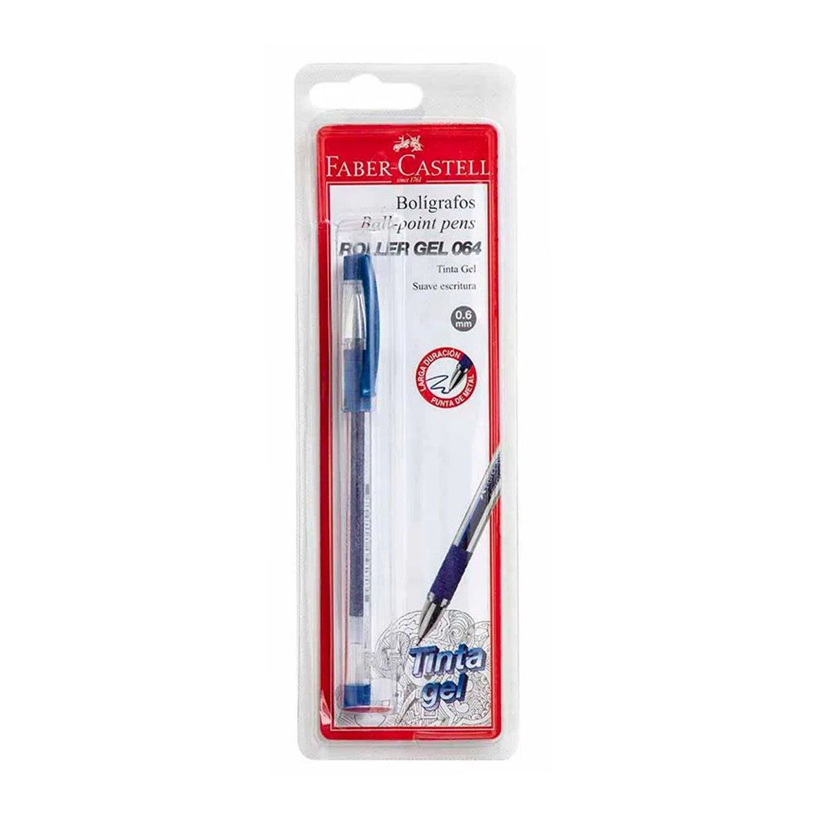 FABER CASTELL - Lapicero Faber Castell Tinta Gel 064F Azul