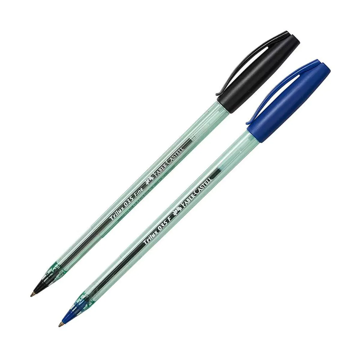 FABER CASTELL - Lapiceros Faber Castell Trilux 035F 4 Azul + 2 Negro Empaque 6 Und