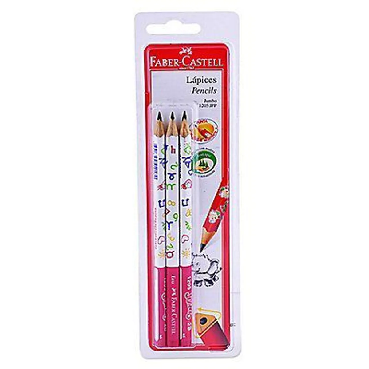 FABER CASTELL - Lápices Faber Castell Jumbo B1205 Empaque 3 Und