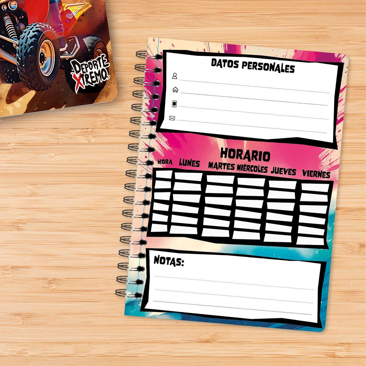 STANDFORD - Cuaderno Espiralado A4 Cuadriculado Deporte Extreme 160 Hojas