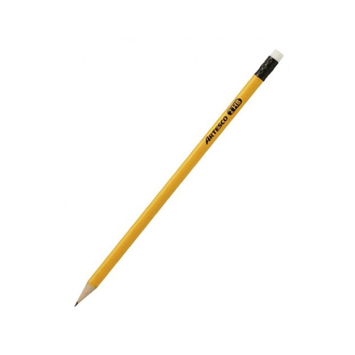 ARTESCO - Lápices Artesco Triangular Amarillo 2HB Empaque 5 Und + Borrador