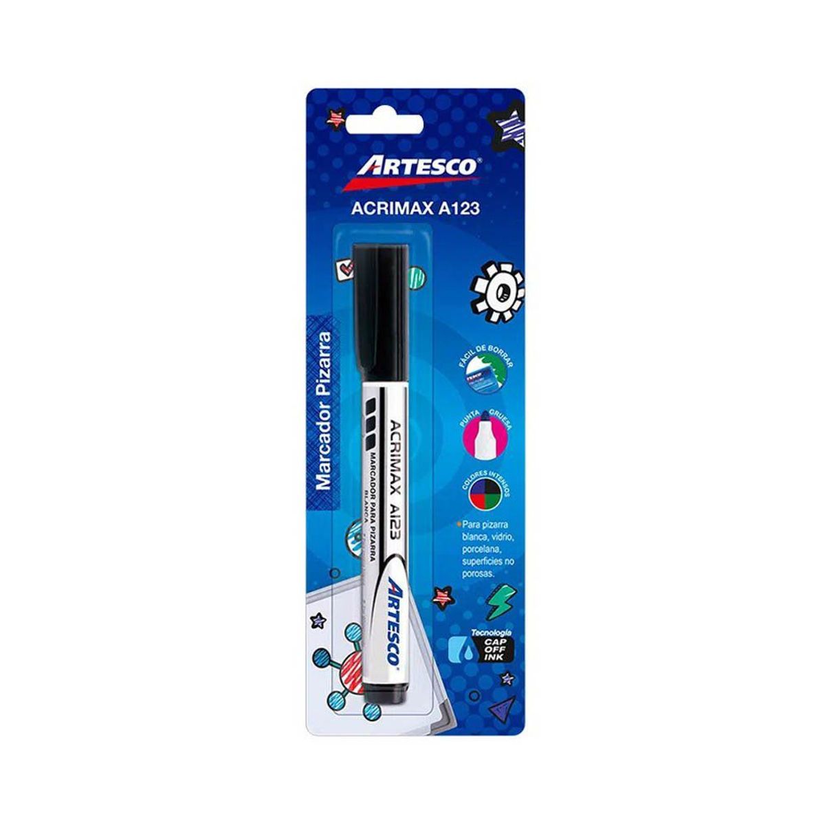ARTESCO - Plumón Para Pizarra Artesco Acrimax A123 Color Negro