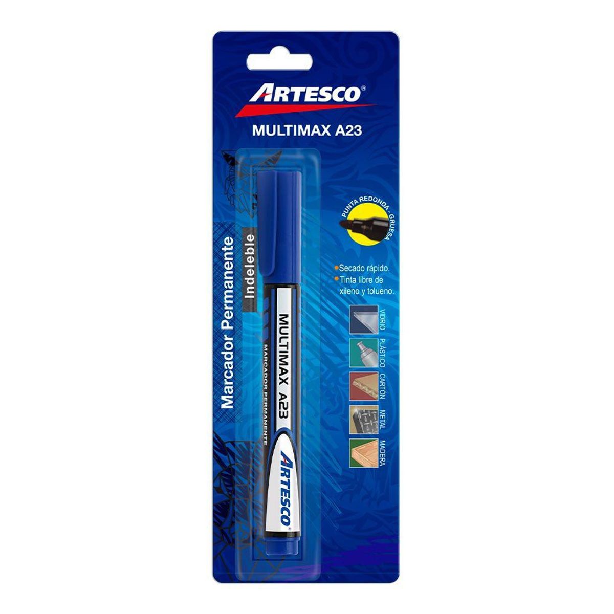 ARTESCO - Plumón Indeleble Artesco Multimax A123 Color Azul