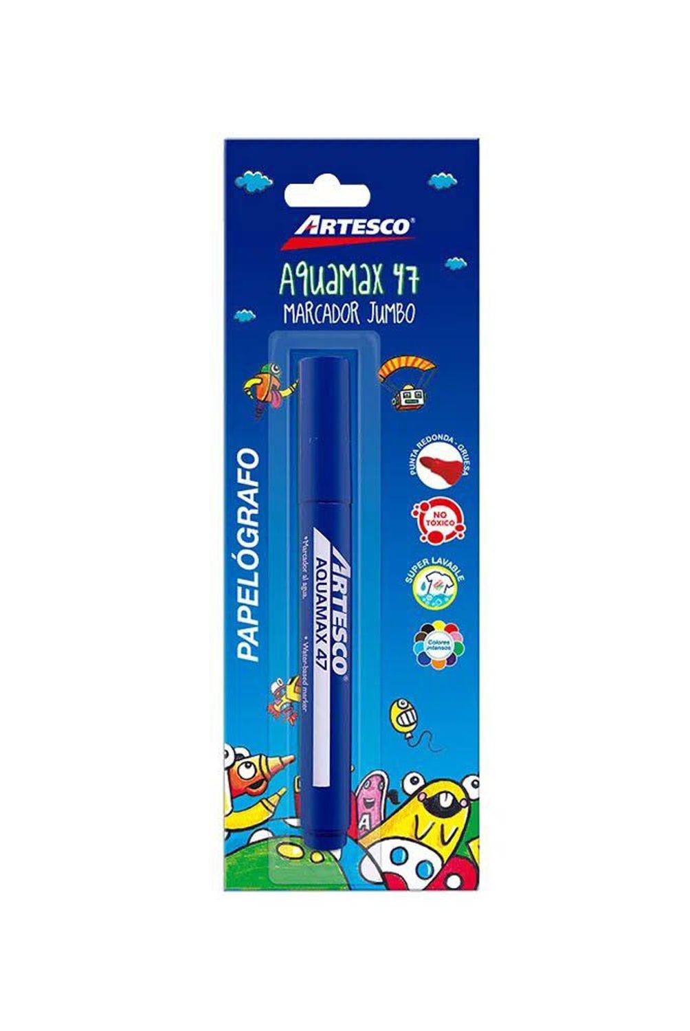 ARTESCO - PLUMON GRUESO AQUAMAX 47 X 1 AZUL