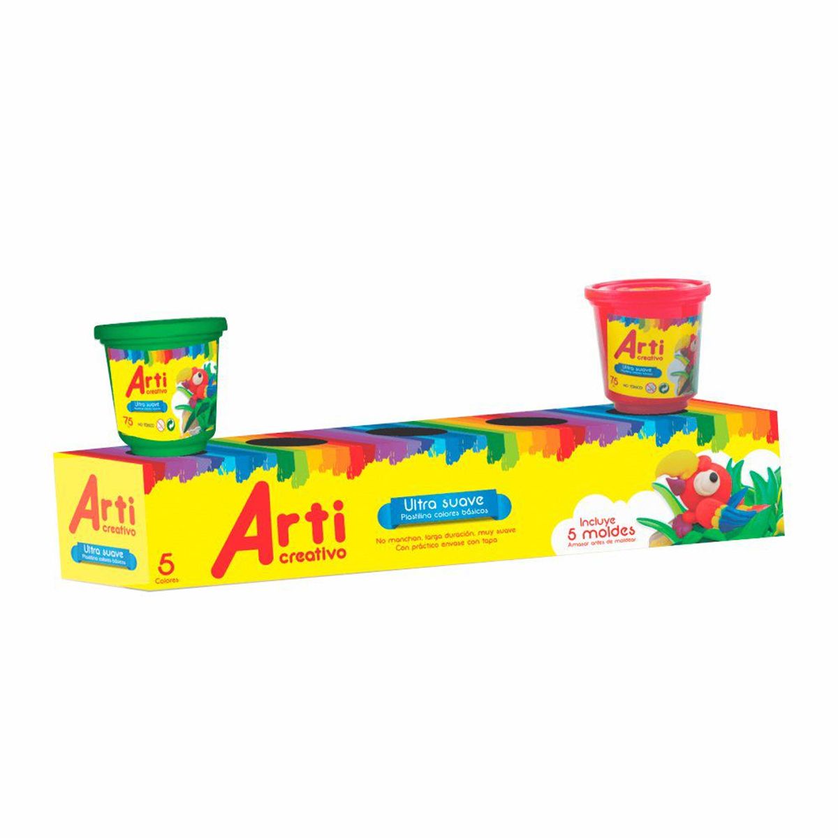 ARTI CREATIVO - Plastilina Arti Creativo Colores Surtidos Empaque 5 Und