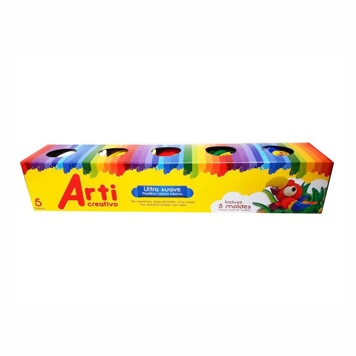 ARTI CREATIVO - Plastilina Arti Creativo Colores Surtidos Empaque 5 Und