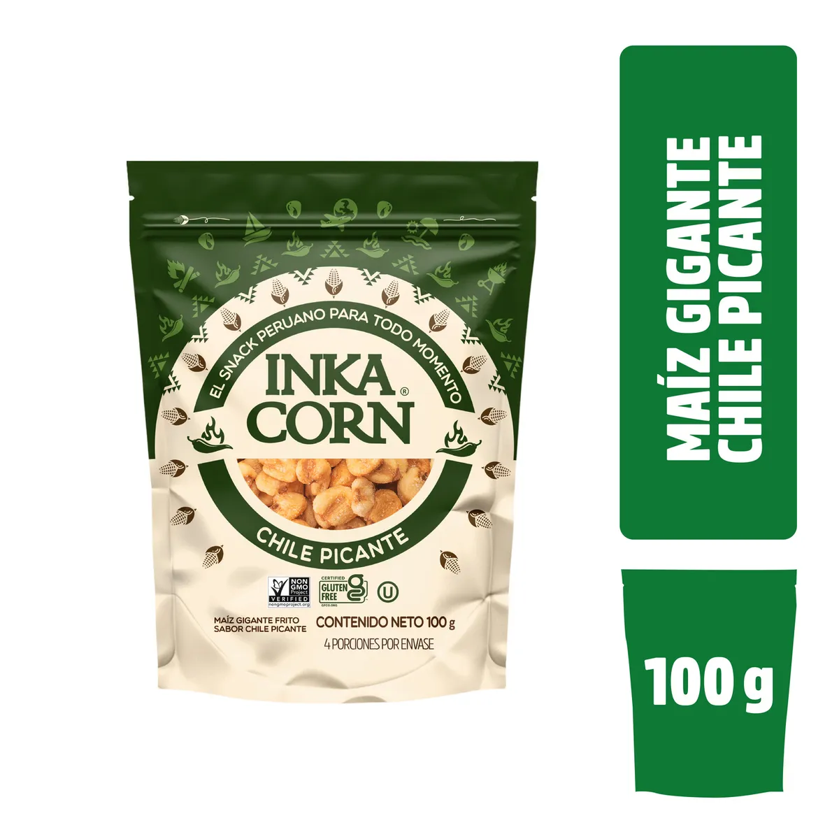 INKA CORN - Maíz Gigante Inka Corn Chile Picante Bolsa 100 g