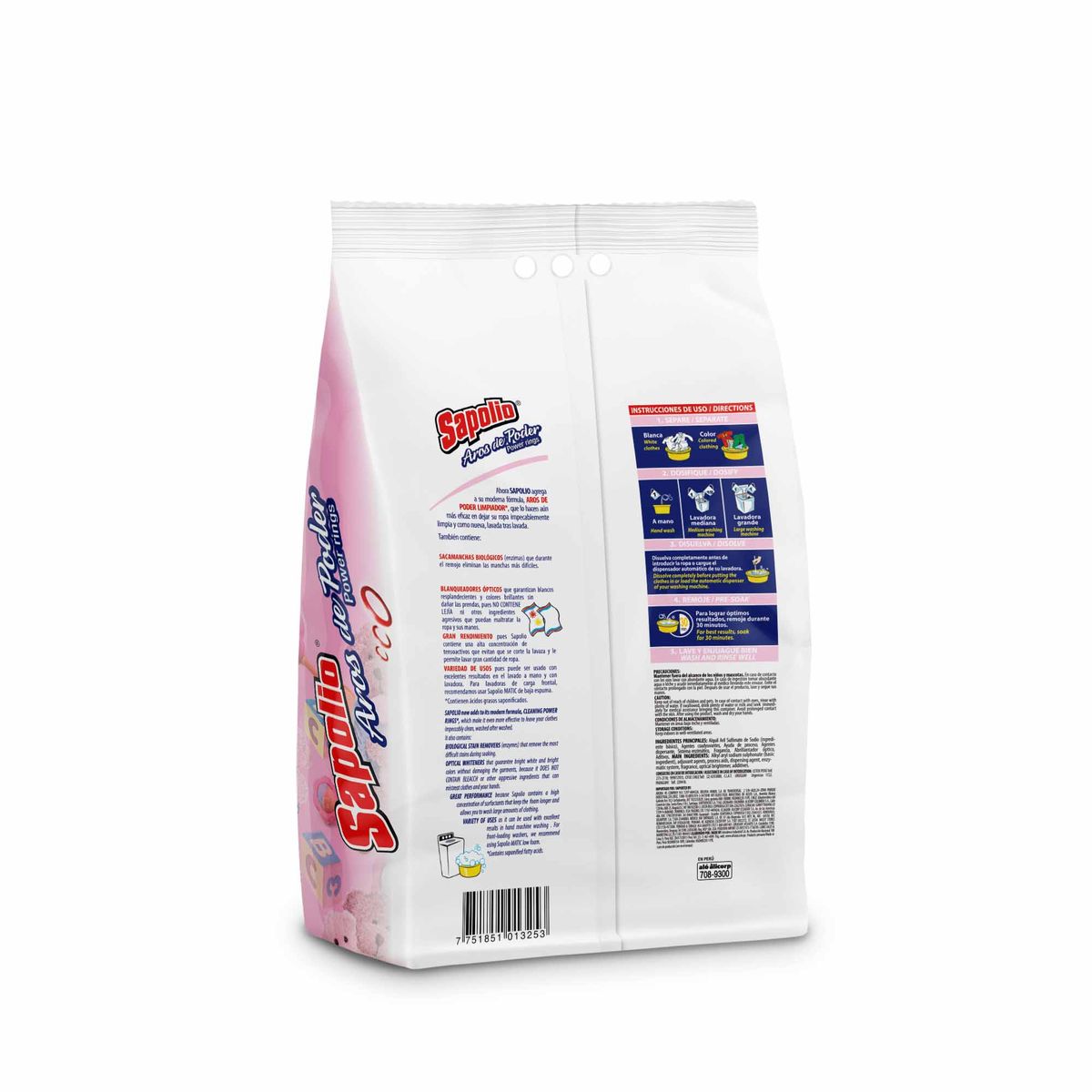 SAPOLIO - Detergente en Polvo Sapolio Bebé Bolsa 4 Kg