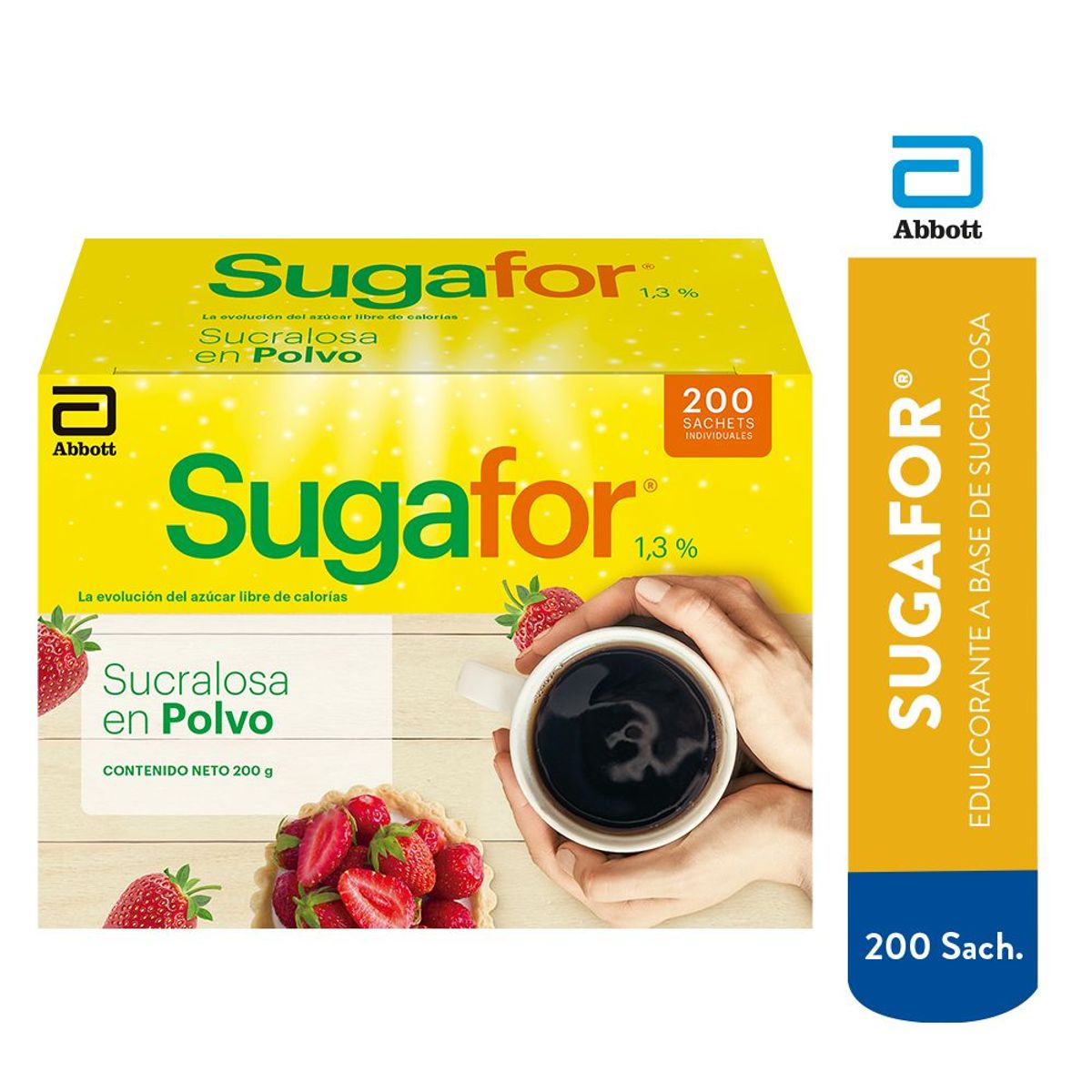 SUGAFOR - Edulcorante Polvo Sugafor 200 Sobres