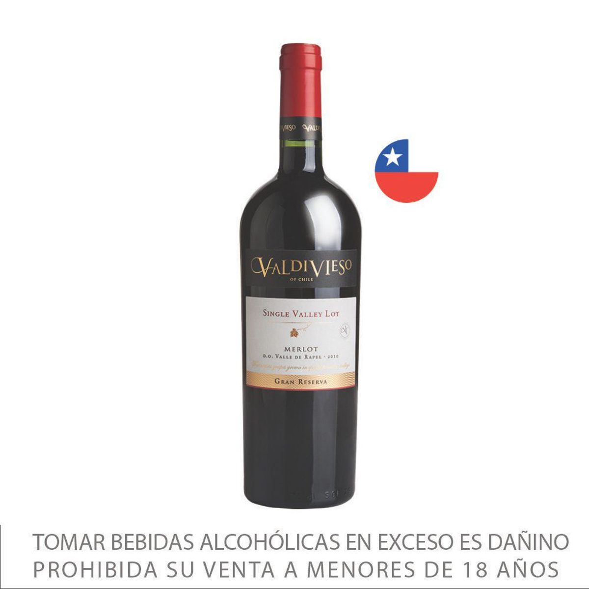 VALDIVIESO - Vino Tinto Valdivieso Valley Lot Merlot Botella 750 mL