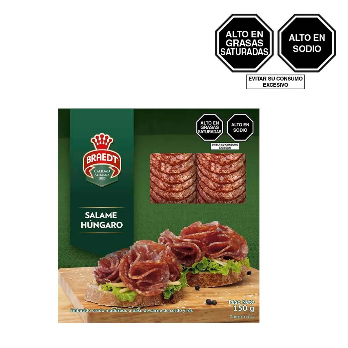 BRAEDT - Salame Hungaro Braedt Empaque 150 g
