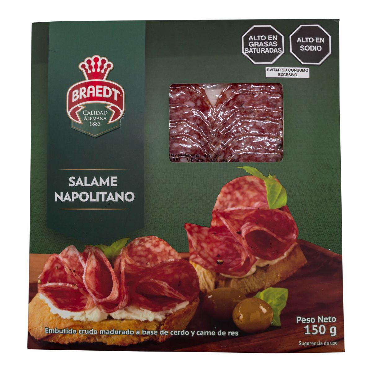 BRAEDT - Salame Napolitano Braedt Empaque 150 g