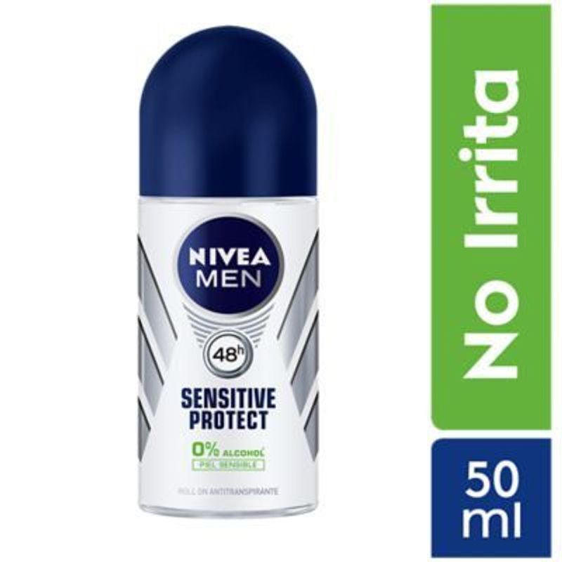 NIVEA - Antitranspirante Nivea Roll On Hombre Hidratante Piel Sensible Envase 50 mL
