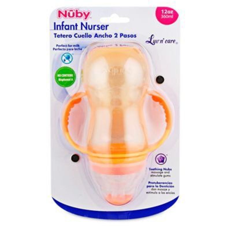 NUBY - Biberón Nuby Boca Ancha 360 mL