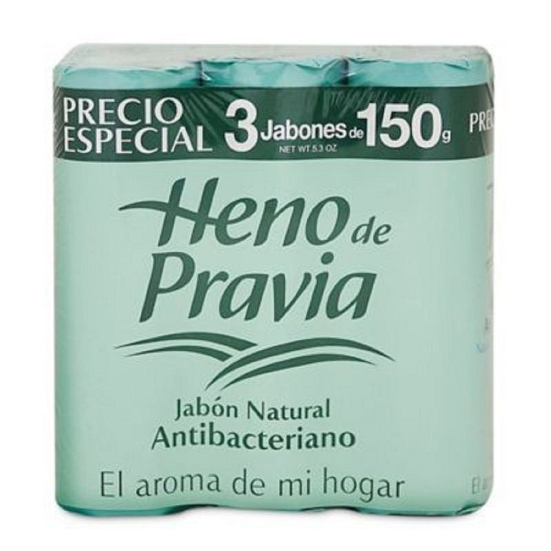 HENO DE PRAVIA - Jabón Heno De Pravia Antibacterial Pack 3 Empaques 150 g
