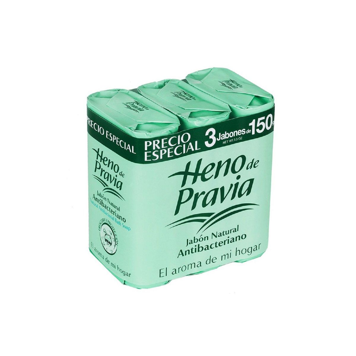 HENO DE PRAVIA - Jabón de Tocador Heno de Pravia Antibacterial Empaque 3 Und