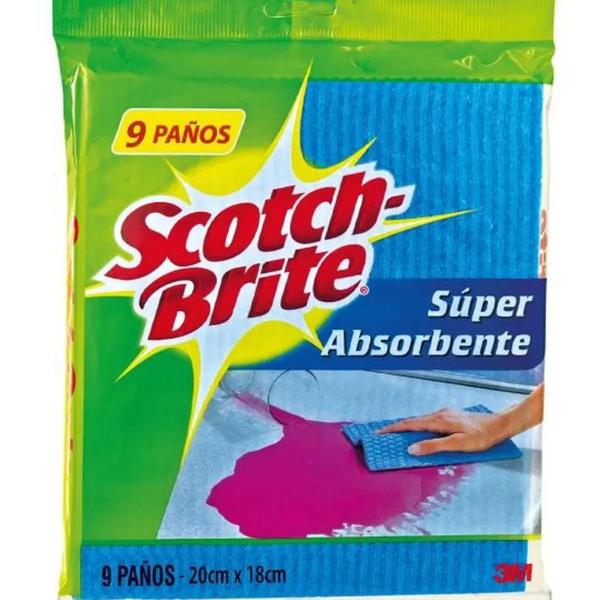SCOTCH BRITE - Paños Súper Absorbentes Scotch Brite Empaque 9 Und