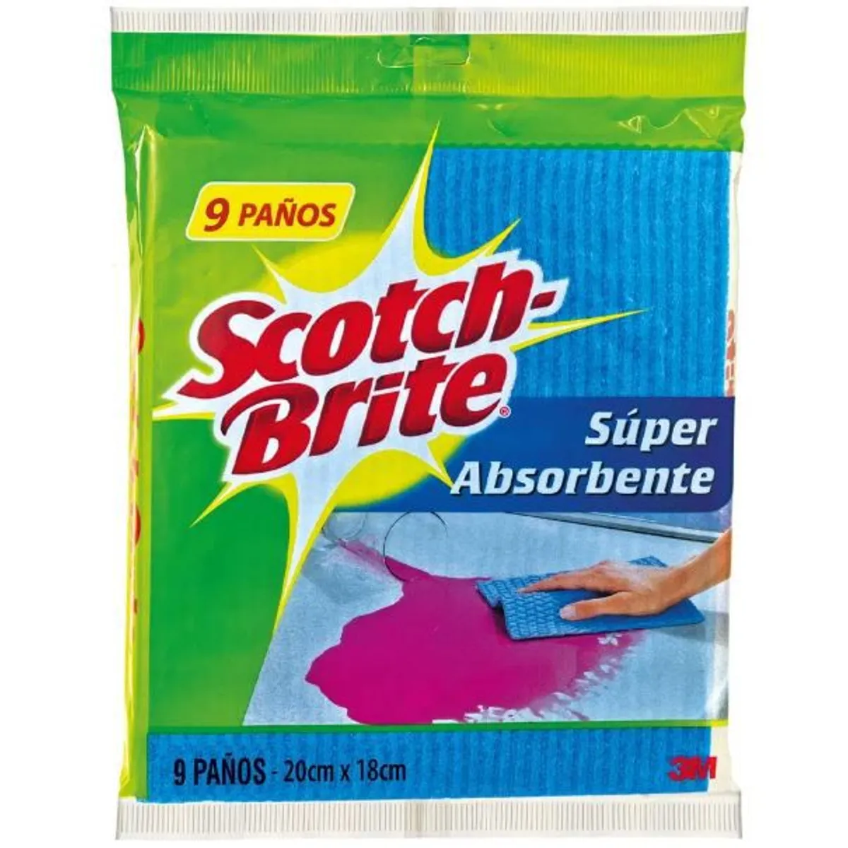 SCOTCH BRITE - Paños Súper Absorbentes Scotch Brite Empaque 9 Und