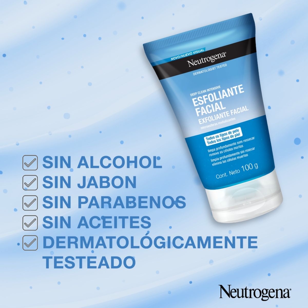 NEUTROGENA - Exfoliante Neutrogena Deep Clean Intensive Envase 100 g