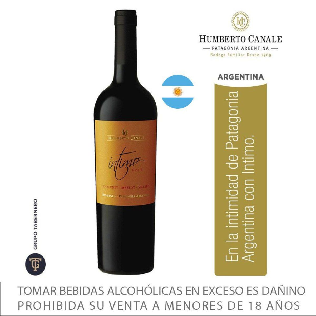 HUMBERTO CANALE - Vino Tinto Humberto Canale Cabernet Merlot Malbec Botella 750 mL