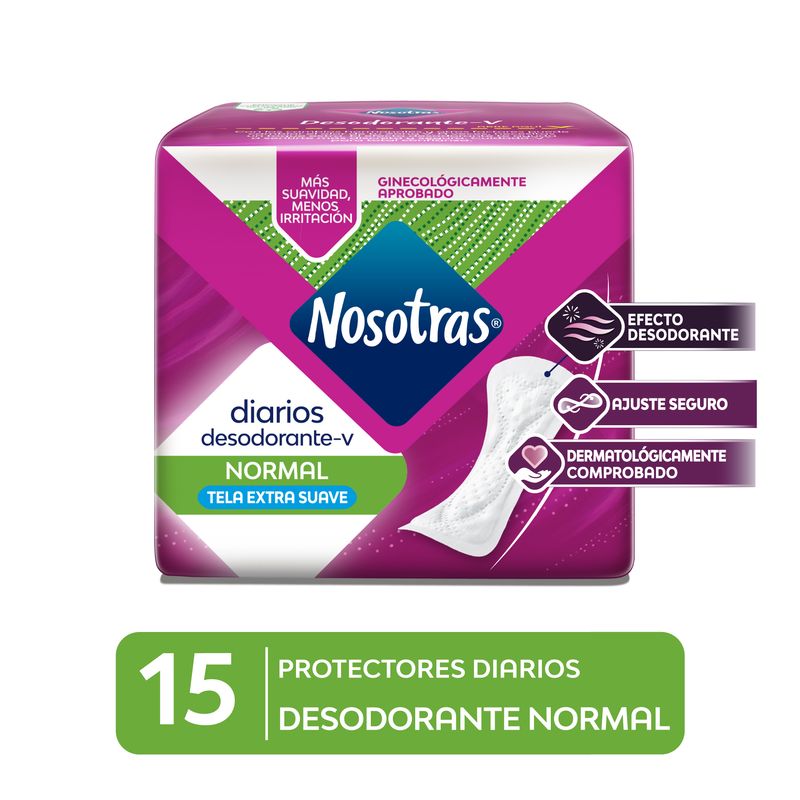 NOSOTRAS - Protectores Diarios Nosotras Desodorante Normal Empaque 15 Und