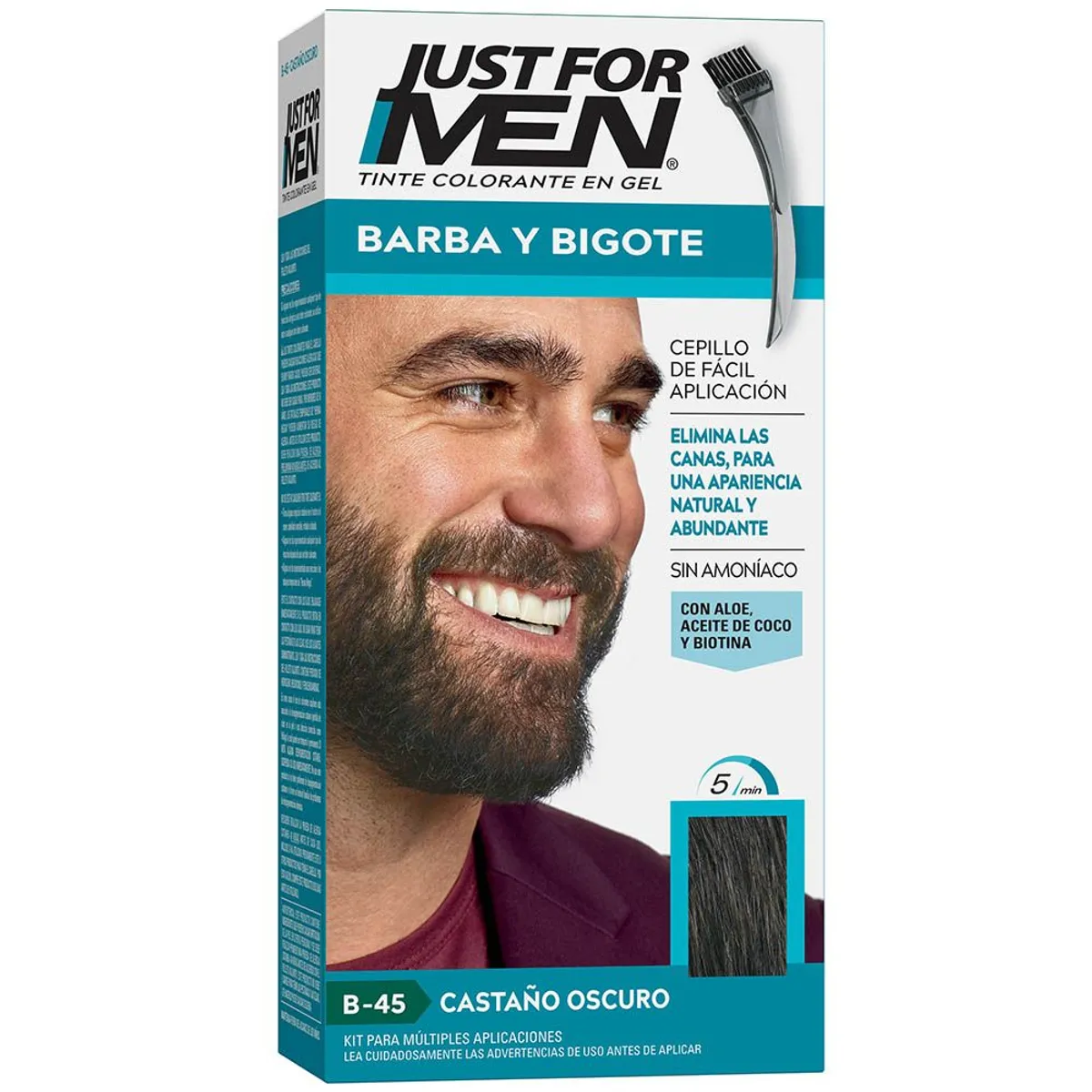 JUST FOR MEN - Tinte para Barba y Bigote Just For Men Tono B45 Castaño Oscuro
